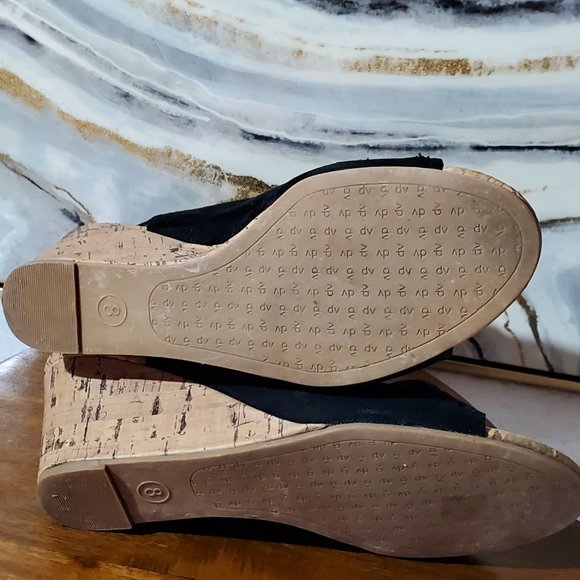 DV by Dolce Vita Faux Suede Lace Up Gladiator Cork Wedge Sandals - Picture 5 of 7